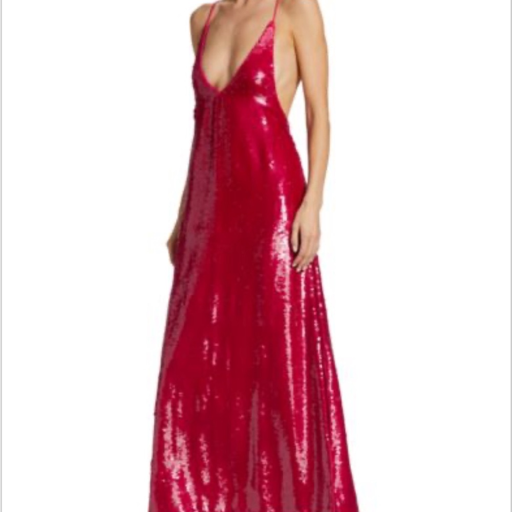 GANNI Pink Sequin dress